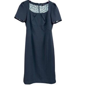 White House Black Market Womens Black Short Sleeve Dress Size 6